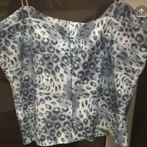Blue leopard print, spegetti strap Vertigo top